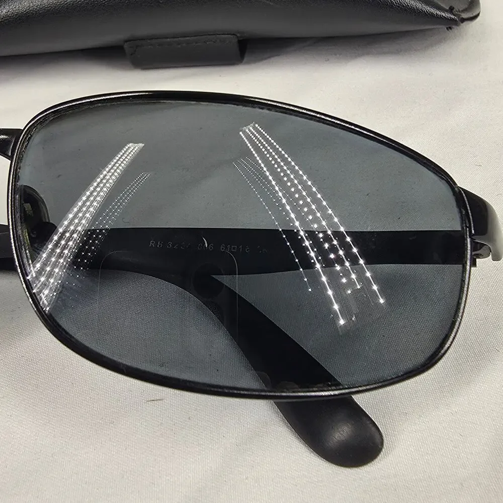 RAY-BAN RB3247 006 BLACK METAL SUNGLASSES 61MM MADE IN ITALY - RX LENS